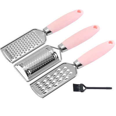 3 db konyhai reszelő készlet rozsdamentes acél aprító burgonya gyömbér zöldség-gyümölcs többfunkciós főzőeszköz