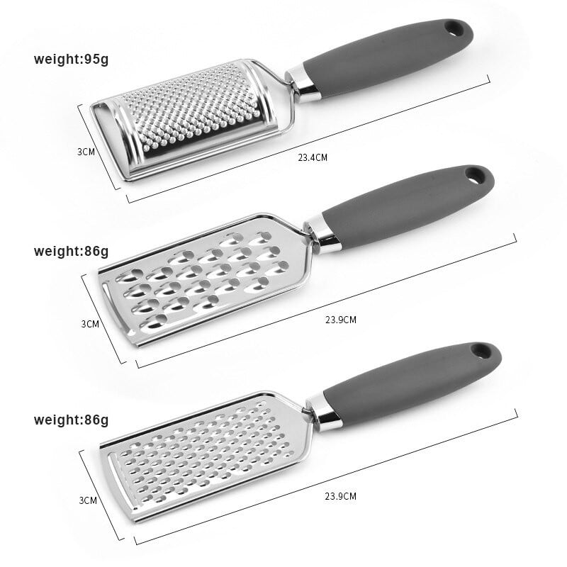 3 db konyhai reszelő készlet rozsdamentes acél aprító burgonya gyömbér zöldség-gyümölcs többfunkciós főzőeszköz