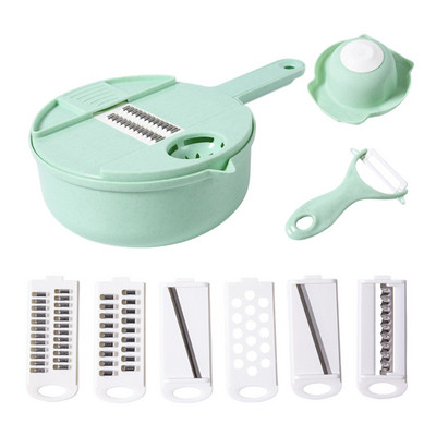 Többfunkciós zöldségvágó kézi zöldségszeletelő tojásfehérje szűrő Zöldség aprító sárgarépa burgonya reszelő