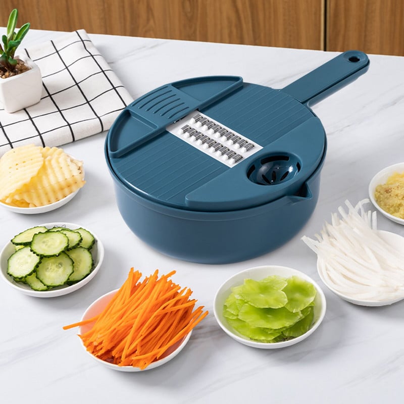 Többfunkciós zöldségvágó kézi zöldségszeletelő tojásfehérje szűrő Zöldség aprító sárgarépa burgonya reszelő