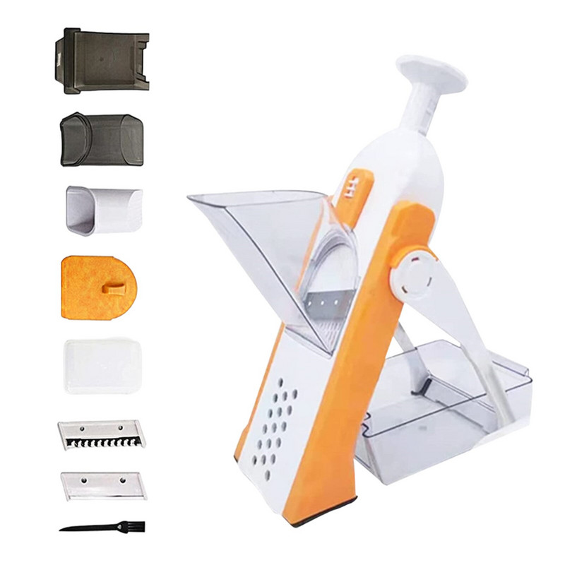 Többfunkciós zöldségszeletelő Biztonságos konyhai szeletelés gyümölcssaláta rozsdamentes acél három az egyben reszelő konyhai eszközök