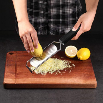 Ренде за сирене и ренде за лимони от неръждаема стомана Кухненско ренде Ренде за сирене и ренде за зеленчуци с инструмент против хлъзгане на дръжката