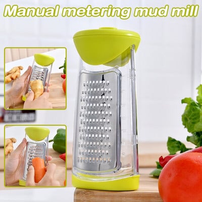 Kézi gyömbéres fokhagymadaráló tartállyal Többcélú Gyümölcs Zöldség aprító Praktikus konyhai eszközök GRSA889