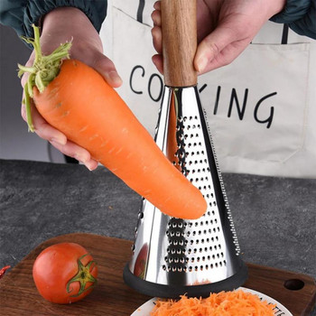 Конусна ренде от неръждаема стомана Мелничка за чесън Кухня Творчески конус Ренде за плодове и зеленчуци Слайсер Ръчен аксесоар за кухненски робот
