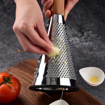 Конусна ренде от неръждаема стомана Мелничка за чесън Кухня Творчески конус Ренде за плодове и зеленчуци Слайсер Ръчен аксесоар за кухненски робот