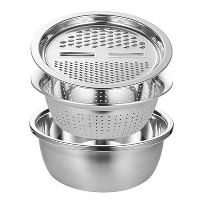 Új konyhai kiegészítők 3 az 1-ben többfunkciós zöldségvágó készlet Szeletelő Borotválkozás Szűrés Rozsdamentes acél borotvált szelet szerszámok