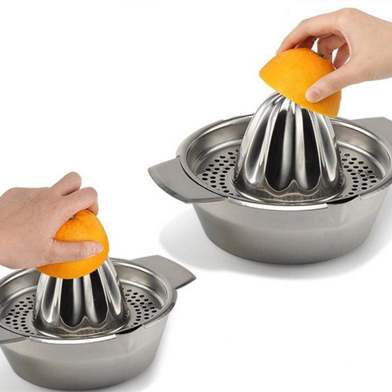 Hordozható citromnarancs kézi gyümölcscentrifuga citrusfélék 100%-os nyers kézzel préselt gyümölcsléfőző 304 rozsdamentes acélból készült konyhai tartozék