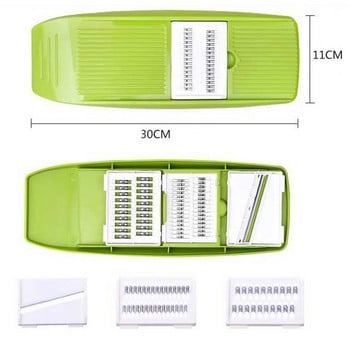 Зеленчукорезец от неръждаема стомана с 3 остриета Mandoline Slicer Мултифункционален нож за зеленчукови жулиени за кухня Нова