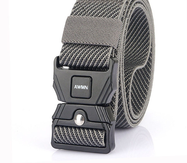 Curea textilă bărbătească cu închizătoare metalică și inscripție