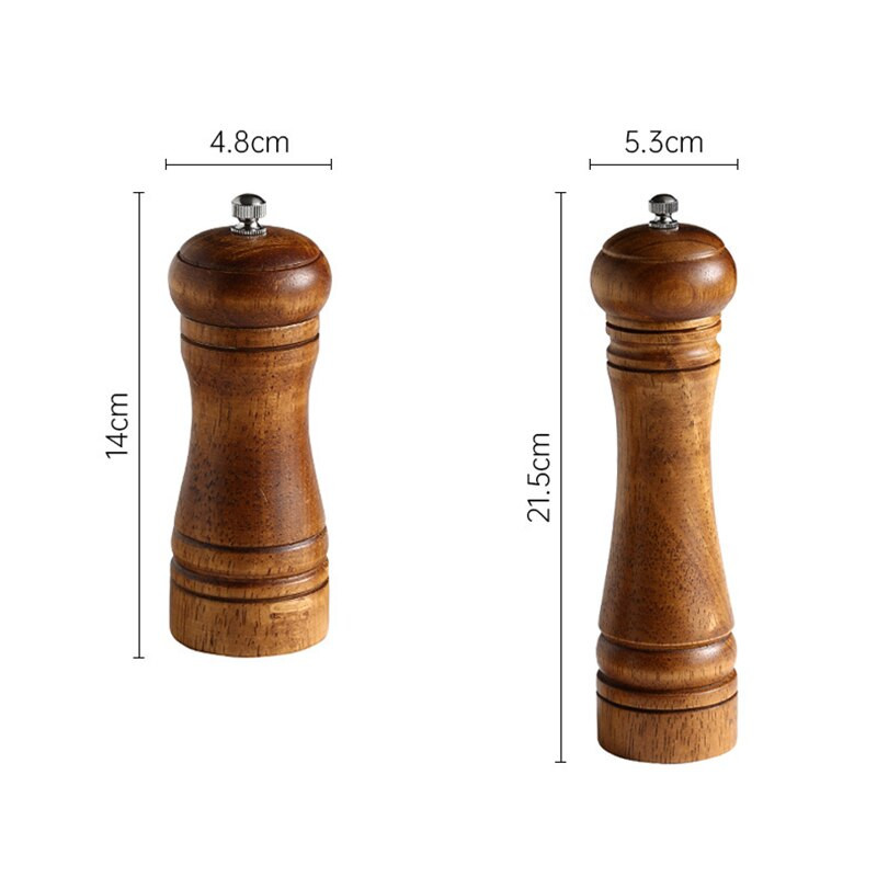Kreatív tömörfa kézi paprikadaráló konyhai fűszerezés palack Bors szezámpor daráló palack Konyhai edények Modern