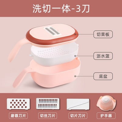 8 az 1-ben többfunkciós zöldségvágó burgonya szeletelő sárgarépa reszelő Konyhai kiegészítők Kütyük Acél pengéjű konyhai eszköz