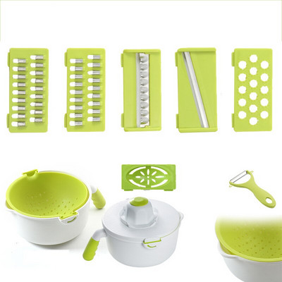 Többcélú zöldségszeletelő rozsdamentes acél aprító vágó reszelő kézi ételaprító zöldségvágó konyhai eszközök