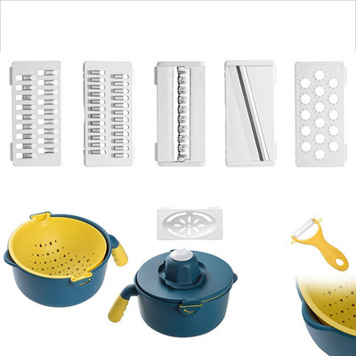 Többcélú zöldségszeletelő rozsdamentes acél aprító vágó reszelő kézi ételaprító zöldségvágó konyhai eszközök