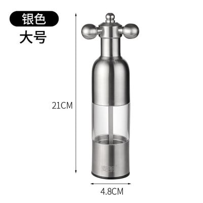 Nerūdijančio plieno pipirų pipirų prieskonių riešutų miltelių malūnėlis keramikinis virtuvės prieskonis jūros druskos malūnėlio butelių druskos ir pipirų rinkinys