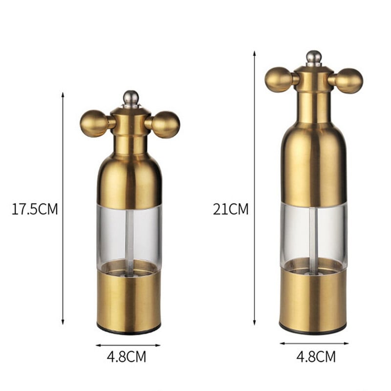 Nerūdijančio plieno pipirų pipirų prieskonių riešutų miltelių malūnėlis keramikinis virtuvės prieskonis jūros druskos malūnėlio butelių druskos ir pipirų rinkinys