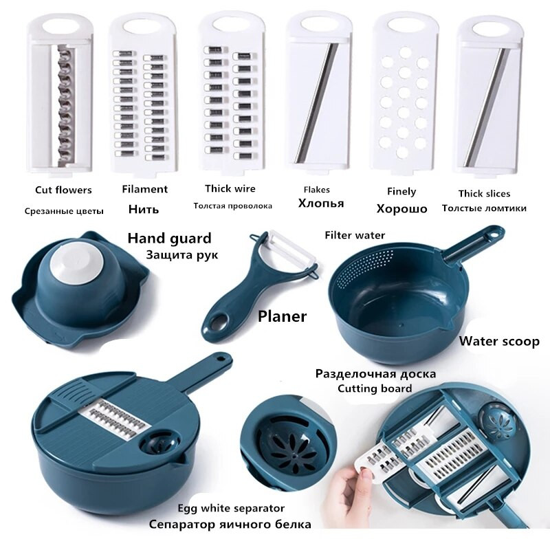 1db Zöldségvágó Többfunkciós Mandolin Szeletelő Gyümölcsburgonya Hámozó Sárgarépa sajt reszelő Konyhai kiegészítők aprító szelet