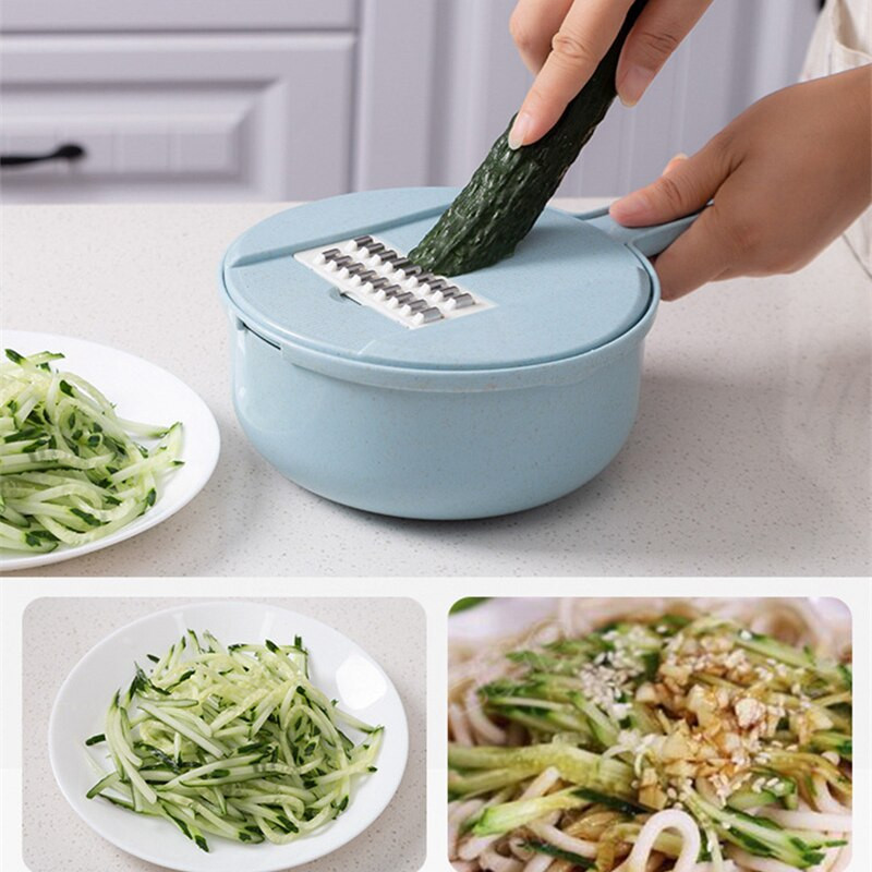 12 az 1-ben Zöldségvágó Többfunkciós Zöldség aprító Sárgarépa Burgonyaszeletelő Retek Retek aprító Konyhai tartozékok