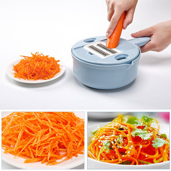 Food Chopper Vegetable Cutter Καταστροφέας φρούτων 12 σε 1 Πολυλειτουργικός τεμαχιστής πατάτας για αγγούρια Καρότα τζίντζερ σκόρδο αυγά