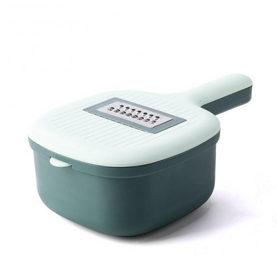 2022-es többfunkciós zöldségvágó kézvédővel, vízkanál alakú, dupla leeresztő 2 pengéjű gyümölcs- és zöldségszeletelő reszelő