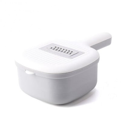 2022-es többfunkciós zöldségvágó kézvédővel, vízkanál alakú, dupla leeresztő 2 pengéjű gyümölcs- és zöldségszeletelő reszelő