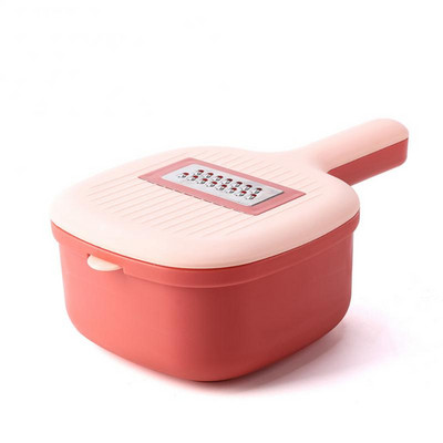 2022-es többfunkciós zöldségvágó kézvédővel, vízkanál alakú, dupla leeresztő 2 pengéjű gyümölcs- és zöldségszeletelő reszelő