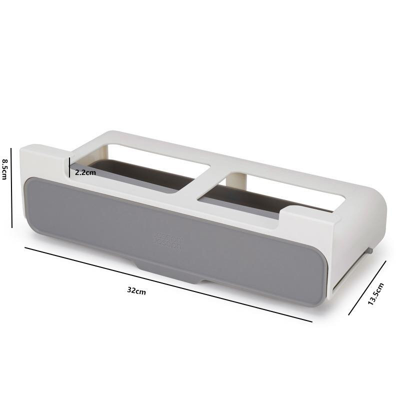 Кухненски самозалепващи стенни рафтове под кутия за съхранение на подправки Поставка за съхранение на бутилки за подправки Инвентар за съхранение на кухненски консумативи