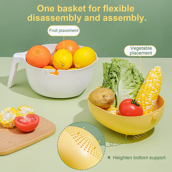 Πολλαπλής χρήσης Vegetable Cutter Fruit Slicer Triter Shredders with Vegetable Washers Drain Basket Potato Chopper Αξεσουάρ κουζίνας