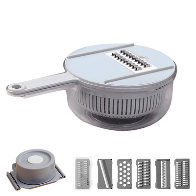 5 az 1-ben Zöldségvágó tartályos Zöldségreszelő zöldségekhez Burgonyaszeletelő Sárgarépareszelő Konyhai eszközök