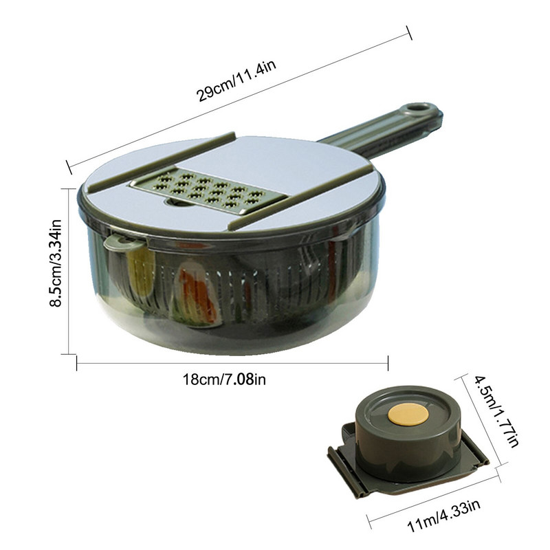 5 az 1-ben Zöldségvágó tartályos Zöldségreszelő zöldségekhez Burgonyaszeletelő Sárgarépareszelő Konyhai eszközök