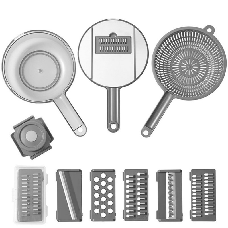 5 az 1-ben Zöldségvágó tartályos Zöldségreszelő zöldségekhez Burgonyaszeletelő Sárgarépareszelő Konyhai eszközök