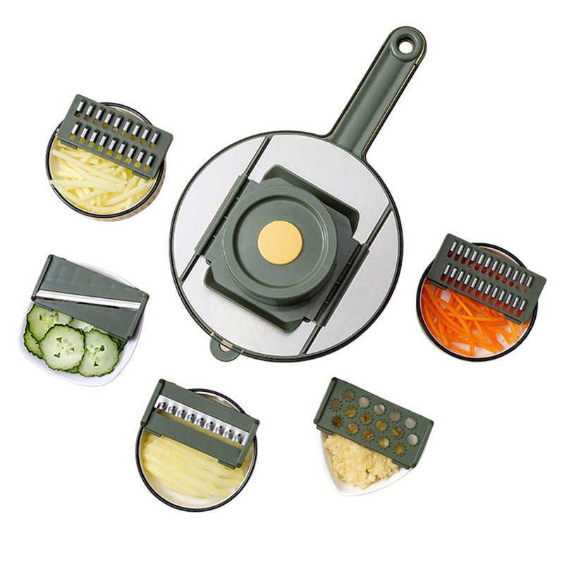 5 az 1-ben Zöldségvágó tartályos Zöldségreszelő zöldségekhez Burgonyaszeletelő Sárgarépareszelő Konyhai eszközök