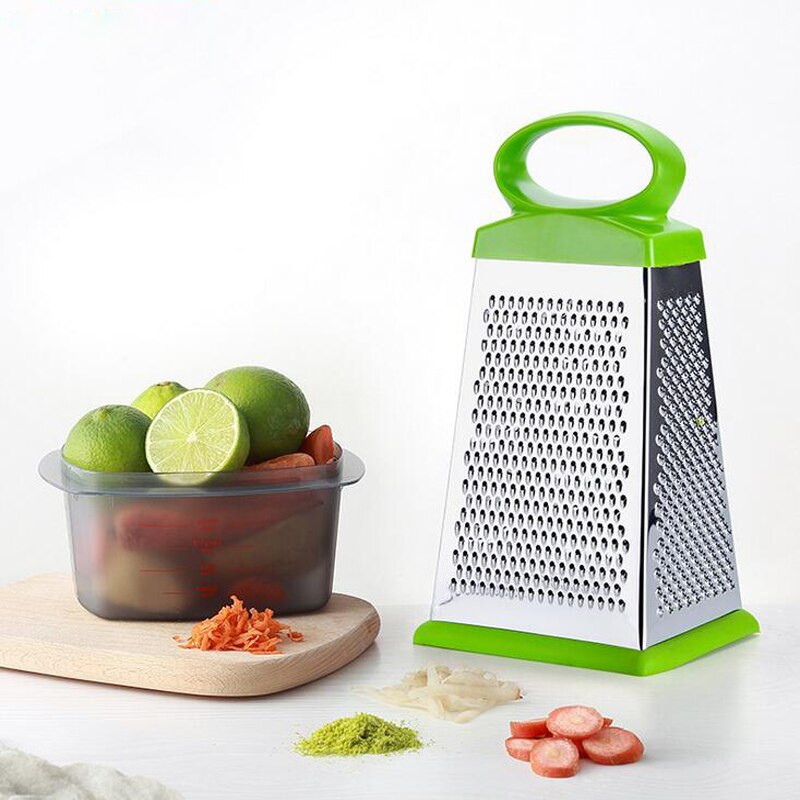 Rankinė daugiafunkcė nerūdijančio plieno keturpusė trintuvė sūriui česnakui imbierui daržovių pjaustyklė Virtuvės vaisiai įrankiai
