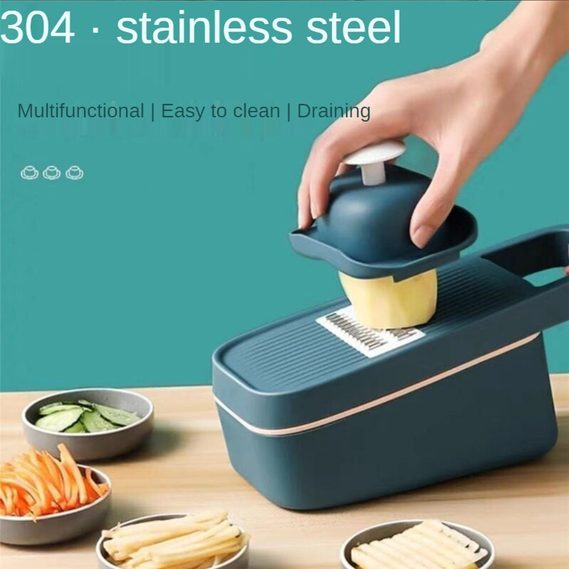 Zöldségszeletelő négy az egyben többfunkciós gyümölcs burgonya hámozó sárgarépa reszelő kosáros zöldségvágó konyhai tartozék