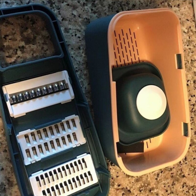 Zöldségszeletelő négy az egyben többfunkciós gyümölcs burgonya hámozó sárgarépa reszelő kosáros zöldségvágó konyhai tartozék