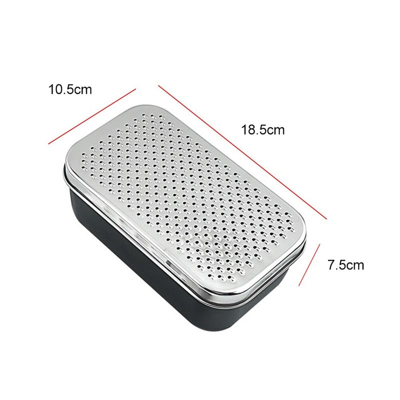 Dvipusis sūrio trintuvas, nešiojamasis smulkintuvas imbiero česnakas su talpyklos dangteliu, nerūdijančio plieno vaisinės daržovės Namų virtuvės įrankis