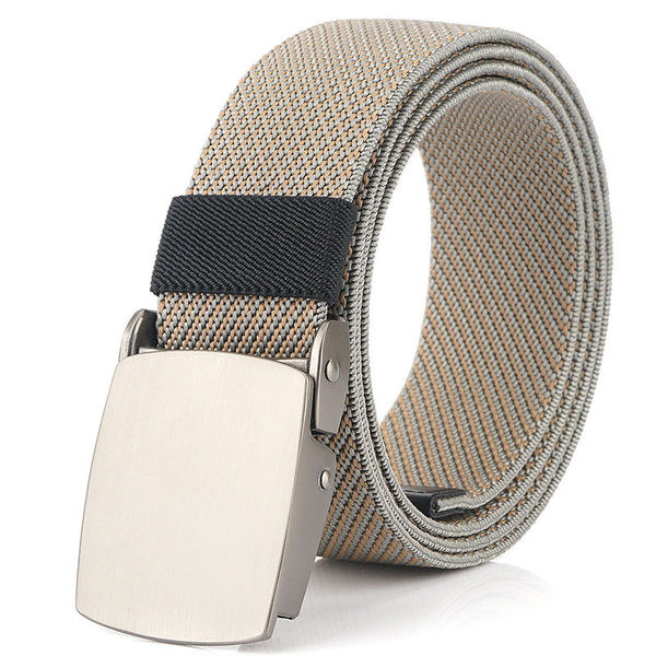 Elastický pánsky opasok s kovovou sponou