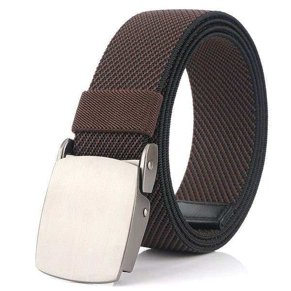 Elastický pánsky opasok s kovovou sponou