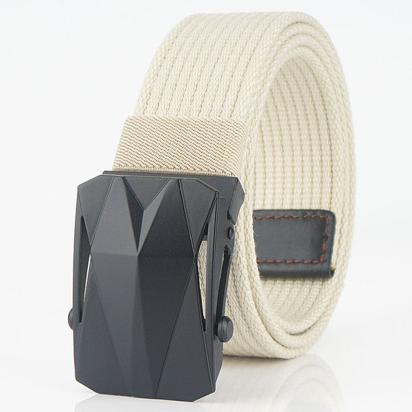 Curea pentru bărbați din material textil cu cataramă în relief