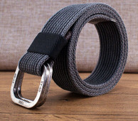 Tekstilinis vyriškas diržas su kvadratine metaline sagtimi