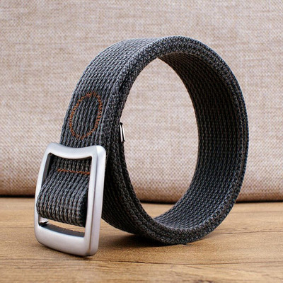 Tekstilinis vyriškas diržas su kvadratine metaline sagtimi