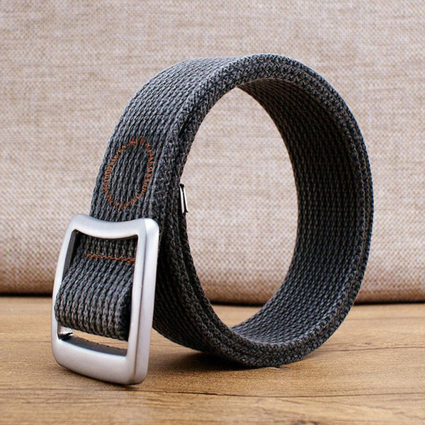 Tekstilinis vyriškas diržas su kvadratine metaline sagtimi