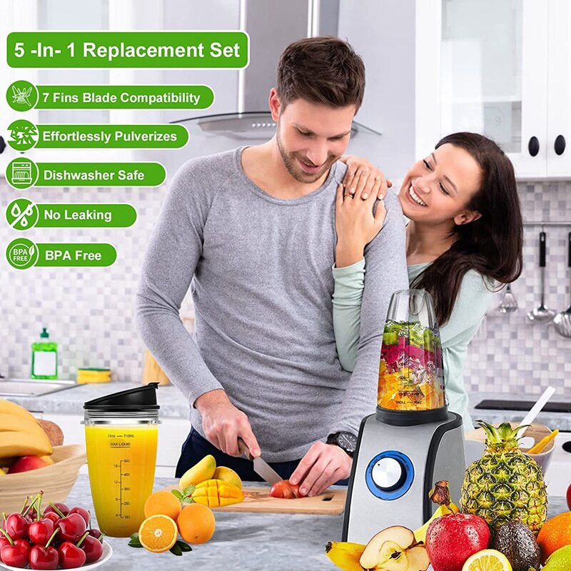 Maišytuvo atsarginės dalys, skirtos Nutri Ninja Auto IQ BN801 SS101 BL480-30 BL641 BL642-30 Smoothie maišytuvo ir šepetėlio priedams