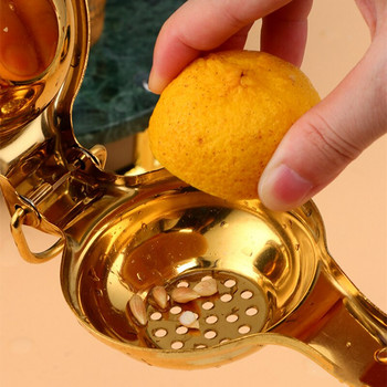 Ръчна сокоизстисквачка за плодове от неръждаема стомана Сокоизстисквачка за цитрусови плодове Изцеждаща за лимон лимон Преносим инструмент за пресоване на домакинска кухня