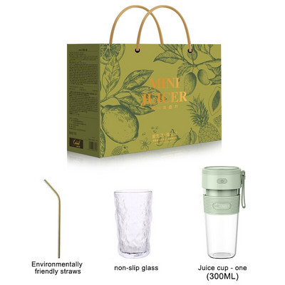 300ML elektrický odšťavovač, multifunkčný smoothie mixér, mini prenosný mixér na ovocie so skleneným USB nabíjaním, ručný odšťavovač