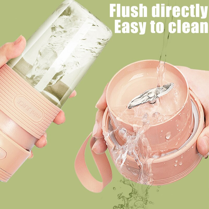 300ML elektrický odšťavovač, multifunkčný smoothie mixér, mini prenosný mixér na ovocie so skleneným USB nabíjaním, ručný odšťavovač