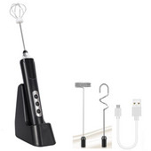 USB napenovač mlieka, elektrický mixér, ručný mixér na mliečnu penu, 3-rýchlostné miešadlo na kávu, elektrický šľahač na vajcia