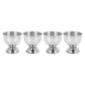 Pohár na vajíčka, miska na vajíčka z nehrdzavejúcej ocele, držiak na poháre na vajíčka na mäkko, stojan, vhodné do umývačky riadu (4 balenia)