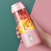 300ml elektrický odšťavovač, domáci odšťavovač s USB nabíjaním, prenosný mini odšťavovač na výrobu štiav, smoothies, kokteilov, biela, ružová, zelená