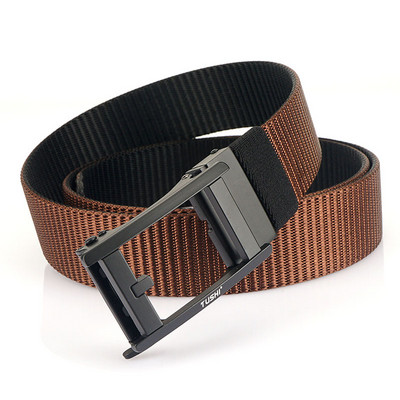Pánsky elegantný opasok s kovovou sponou