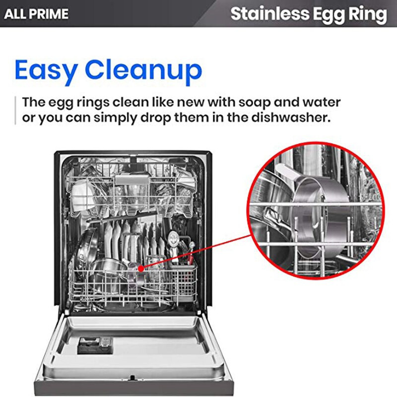 4 ks nerezových krúžkov na vajíčka na vyprážanie vajec, tvarovač vajec, nepriľnavé krúžky na varenie, forma na omeletu, obsahuje 1 oddeľovač vajec, kuchynský...